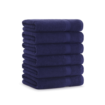 Monarch Brands True Color Bath Towels , Navy, 6PK P-BATH-NV-6